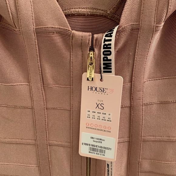 House Of CB MIMI
TAUPE OFF SHOULDER BANDAGE DRESS - Picture 4 of 5